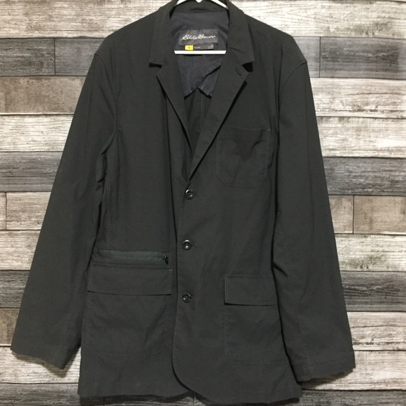 Eddie Bauer Travex Blazer Men’s 44 Gray 3 Button Performance Jacket - Picture 3 of 9
